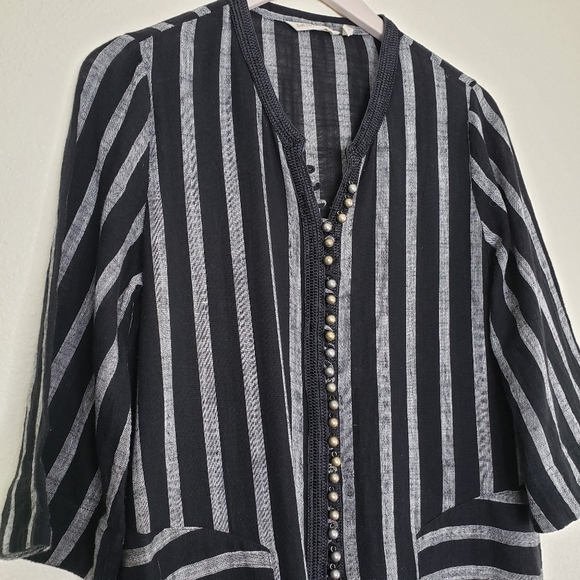 Soft Surroundings Moroccan Topper Cotton Split Side Top Small - Picture 2 of 6